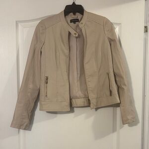 New Look Women's Beige Leather Jacket